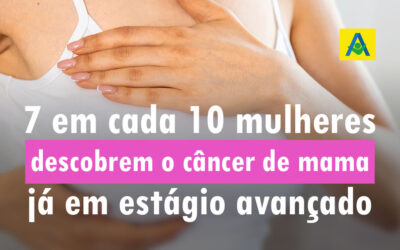 7 em cada 10 mulheres descobrem o câncer de mama já em estágio avançado.